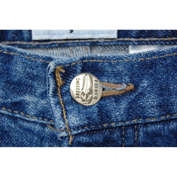 French Dressing Jeans Womens 12 Blue Denim Contour Easy Fit High Rise Tapered - Picture 3 of 13